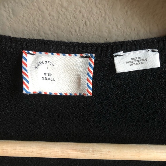 Anthropologie Postmark Stowe Wrap Sweater Black - Picture 4 of 6